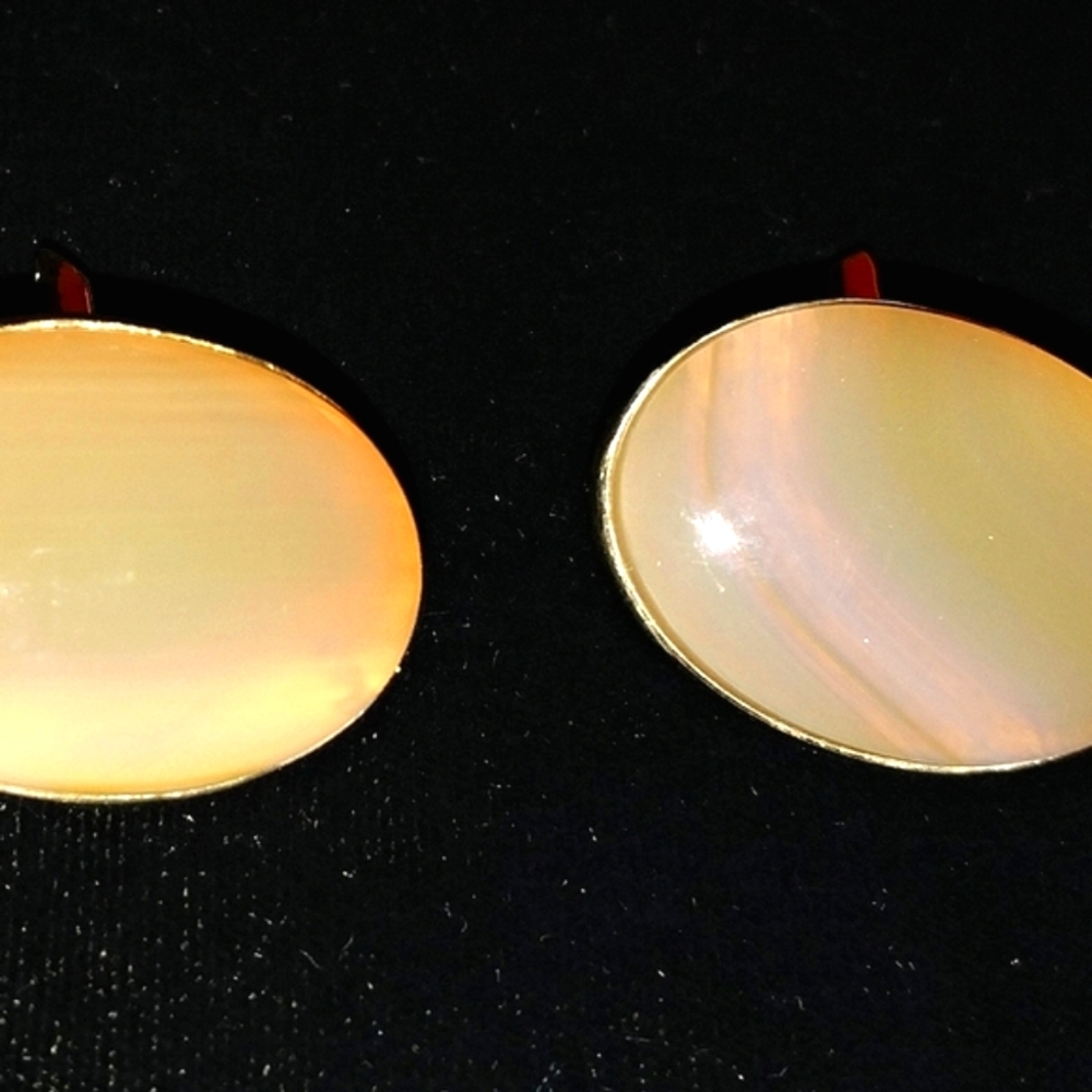 Vintage Large Sterling Agate Cufflinks